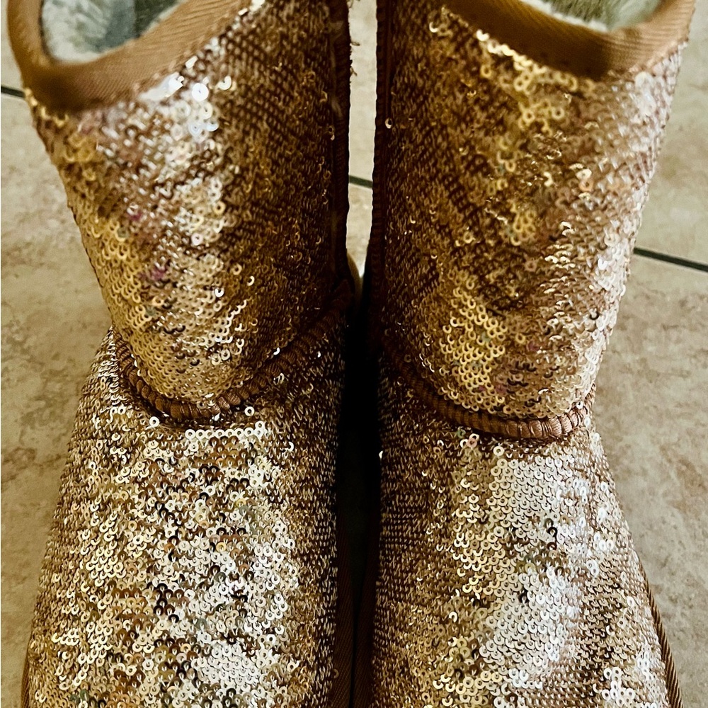 UGG Gold Winter Boots with Sequin